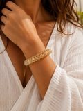 Gemstone 18K White Gold Bangle Cuff India