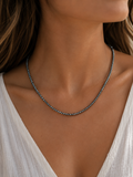 India Gemstone 3mm Necklace