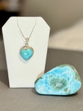 Larimar Pendant With Sterling Chain- Sound of Freedom
