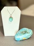 Larimar Pendant With Sterling Chain- Sound of Freedom