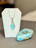 Larimar Pendant With Sterling Chain- Sound of Freedom