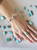 Larimar - Sterling Silver Chain Bracelet