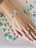 Larimar - Sterling Silver Chain Bracelet