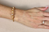 Cuff Bracelet Cluster Pearl 10K Gold