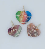 Suicide Prevention Wire Wrapped Heart Rock And Card