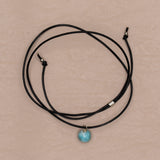 Larimar Black Cord Necklace