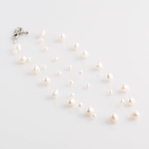 Pearl Floater Necklace Double