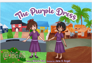 The Purple Dress (soft cover book COMBO) with childs bracelet