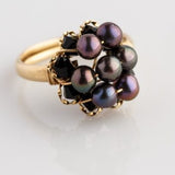 Lotus Flower Ring - Dusk Pearls